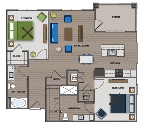 Tesla( Floor Plan at The Edison at Madison, Alabama, 35757